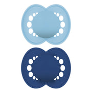 זוג מוצצי סיליקון מאמ 6+ חלק תכלת כחול | MAM ORIGINAL Blue Light Blue