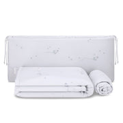 סט מצעים למיטת תינוק מיננה צבע תכלת ליין Cotton cloud | Minene Line Cotton cloud