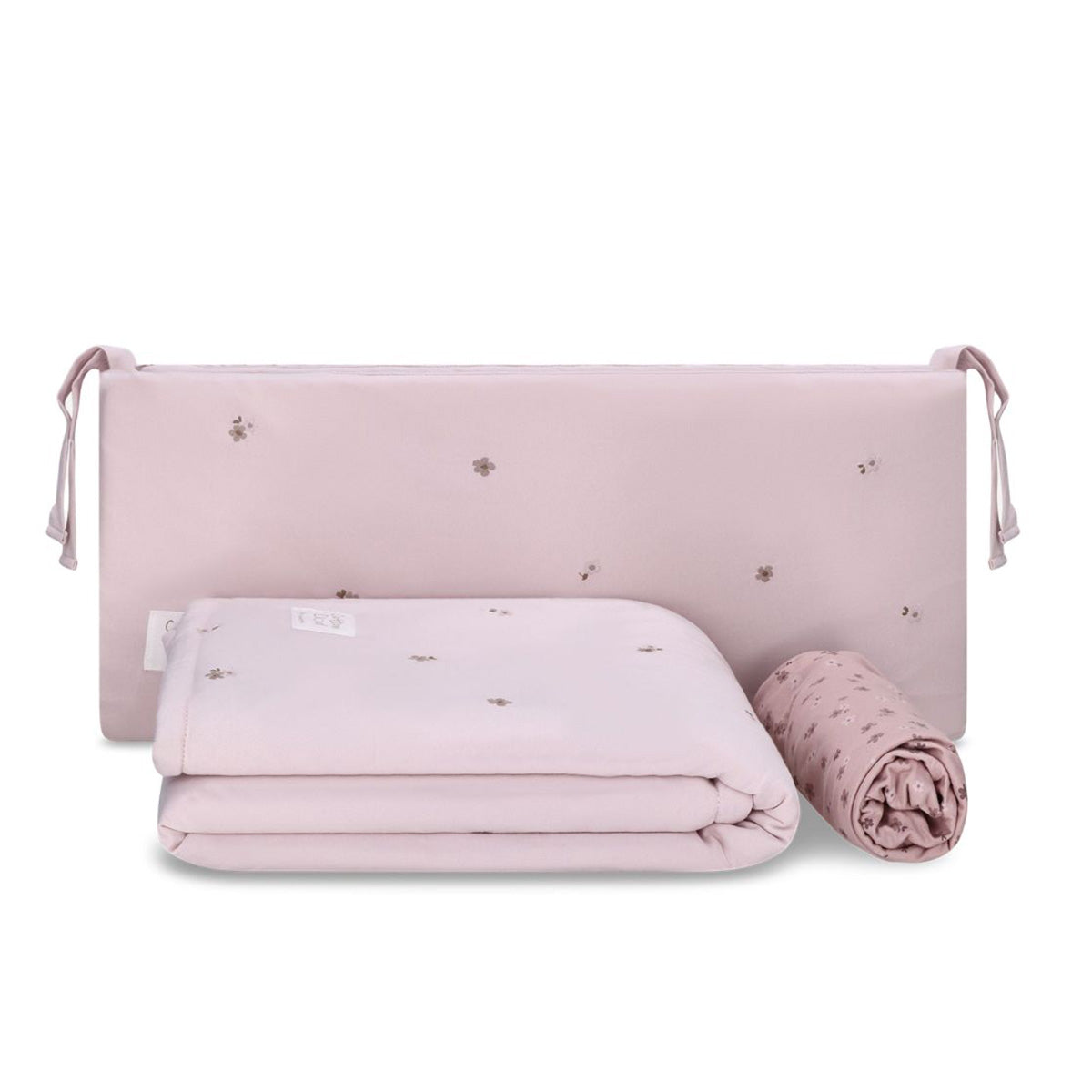 סט מצעים למיטת תינוק מיננה צבע ורוד ליין Cotton cloud | Minene Line Cotton cloud
