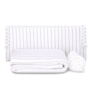 סט מצעים למיטת תינוק מיננה צבע שחור לבן ליין Cotton cloud | Minene Line Cotton cloud