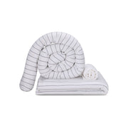 סט מצעים לעריסה מיננה צבע שחור לבן ליין Cotton cloud  | Minene Line Cotton cloud
