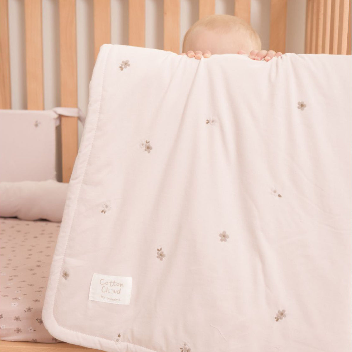 שמיכה גדולה עם מילוי מיננה צבע ורוד Cotton cloud | Minene