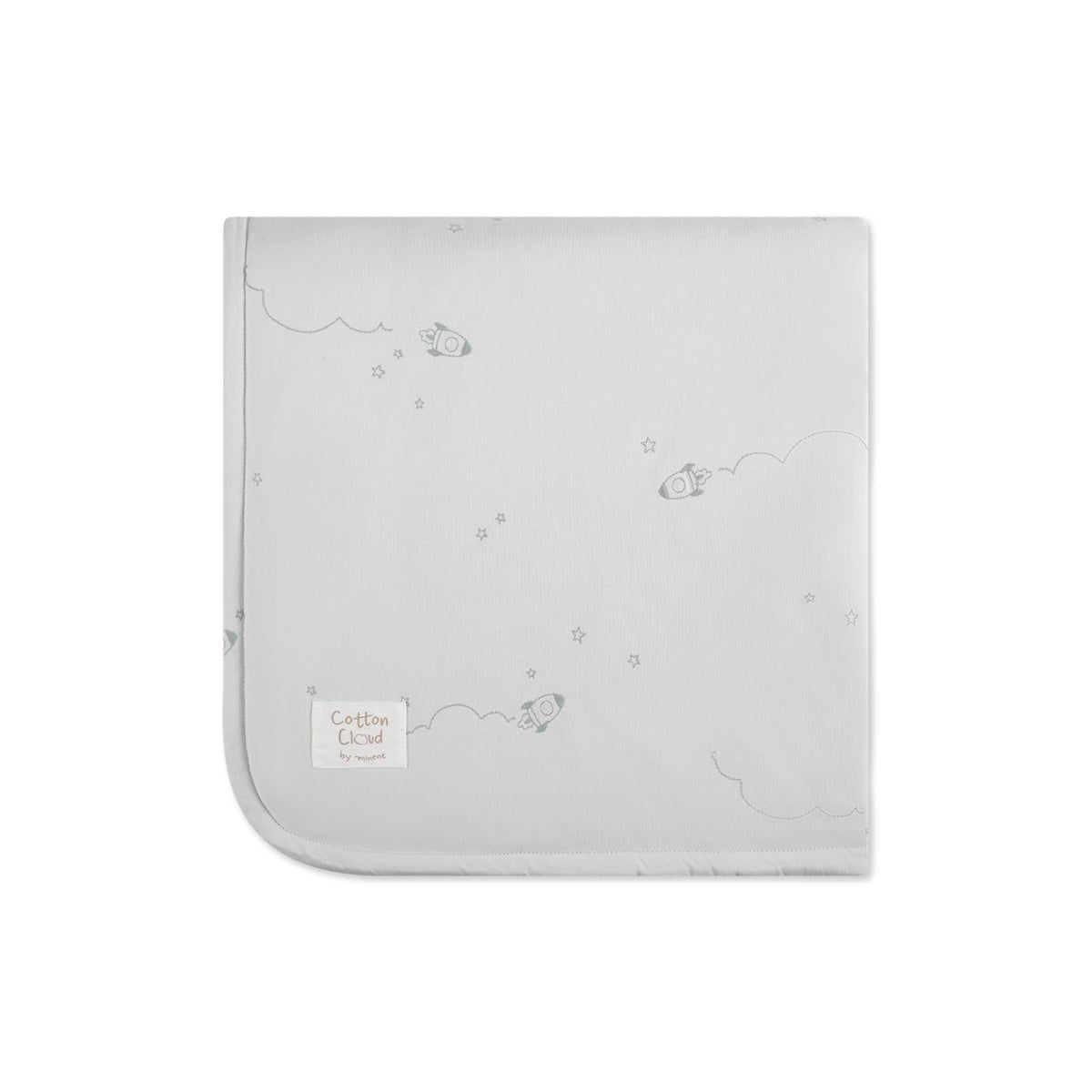 שמיכה קטנה עם מילוי מיננה צבע תכלת Cotton cloud | Minene