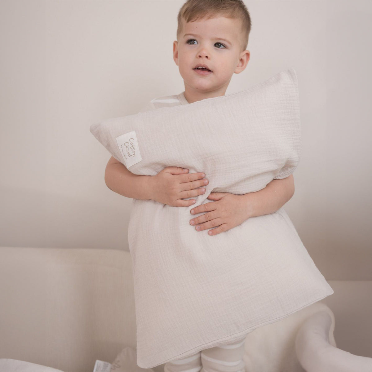 ציפה לכרית תינוק גדולה טטרה מיננה צבע אבן Cotton cloud | Minene