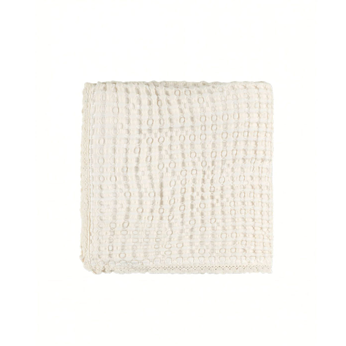 שמיכת פיקה קטנה צבע שמנת Cotton cloud | Minene