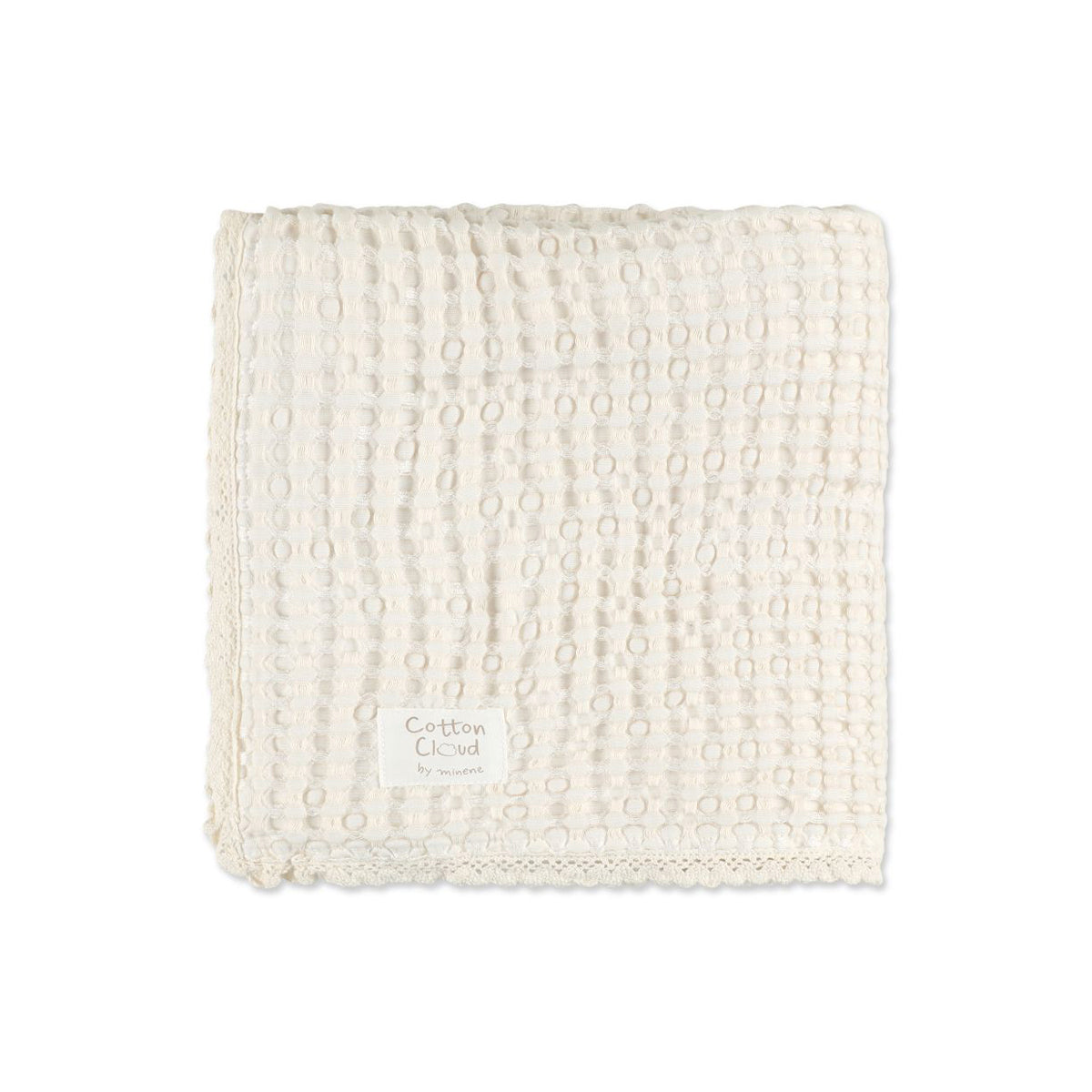 שמיכת פיקה גדולה צבע שמנת Cotton cloud | Minene