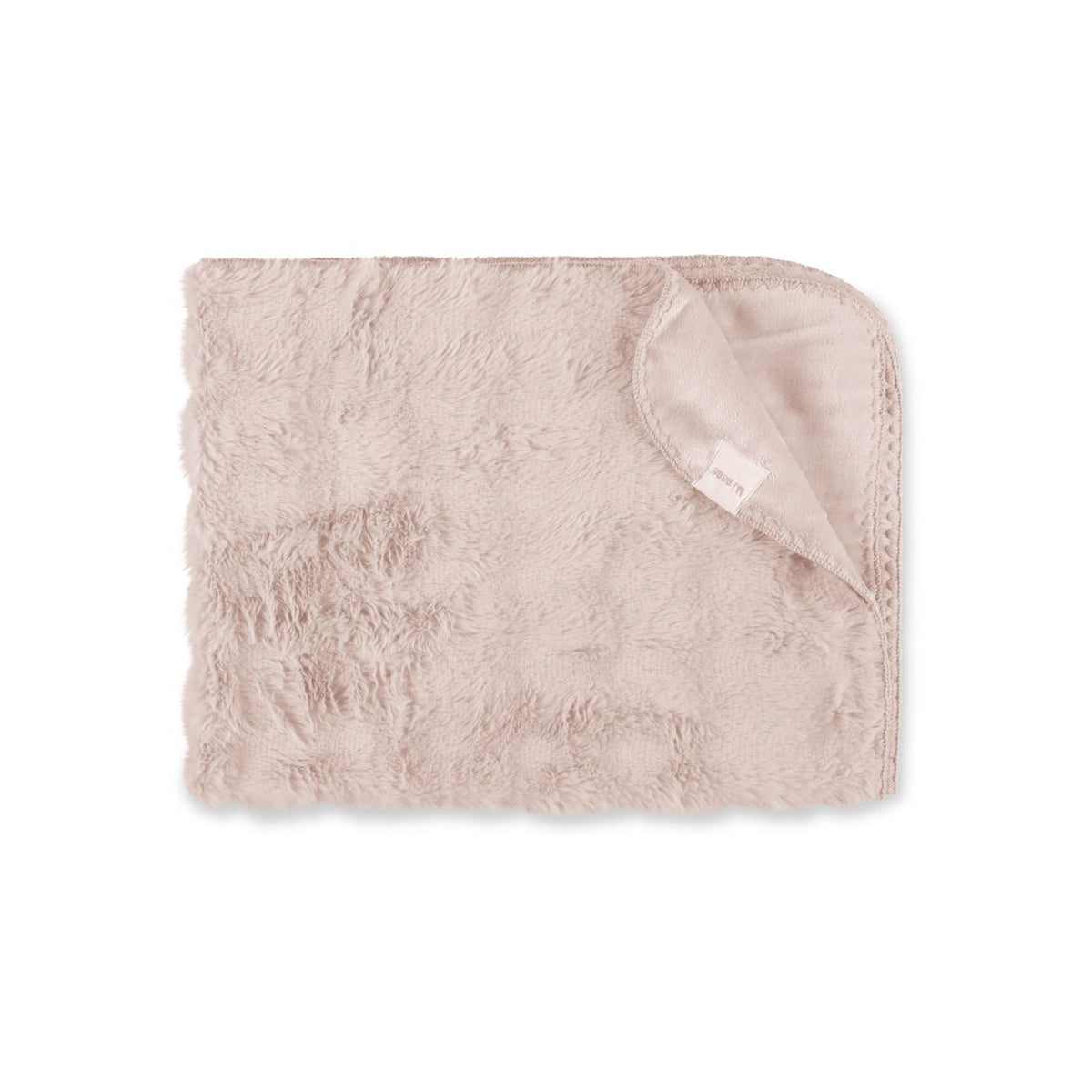 שמיכת FLUFFY מיננה פרווה טקסטורלית עם קטיפה צבע ורוד בהיר | Minene