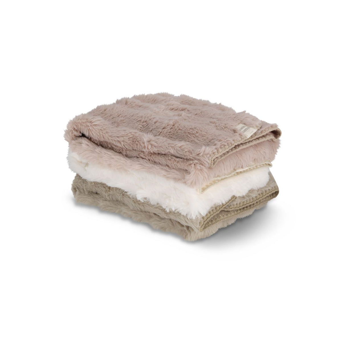 שמיכת  FLUFFY THROW מיננה פרווה טקסטורלית מידה L צבע שמנת | Minene