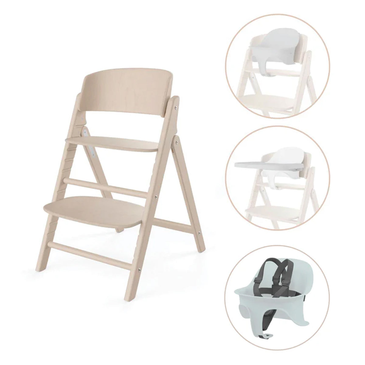 כיסא אוכל סייבקס קליק&פולד 3 ב-1 טבעי | Cybex Click & Fold 3-in-1 Natural White