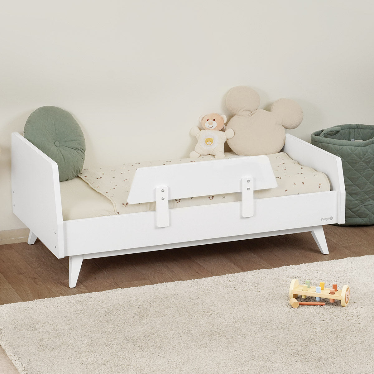 מיטת מעבר דייניז קרוליין לבן קלאסי | Dainy's Caroline Toddler Bed Classic White 130×70 cm