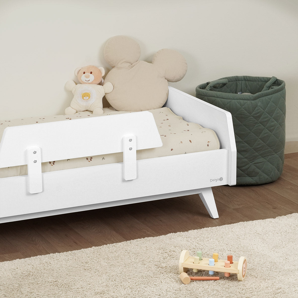 מיטת מעבר דייניז קרוליין לבן קלאסי | Dainy's Caroline Toddler Bed Classic White 130×70 cm