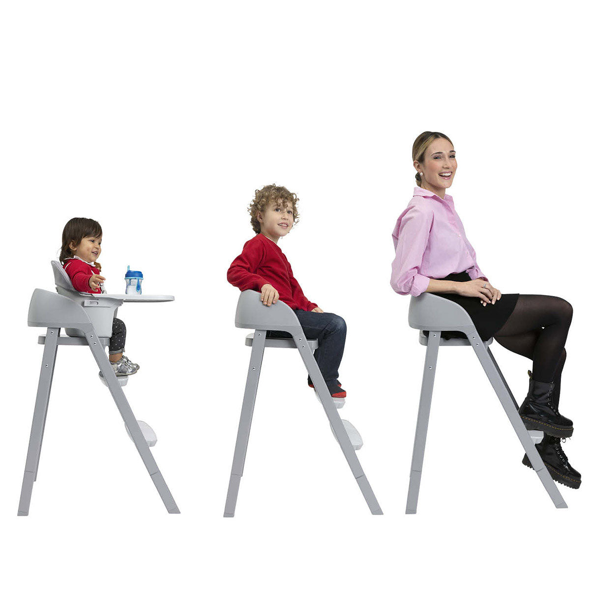 כיסא אוכל גבוה צ'יקו קרשנדו אפ קלאוד  | Chicco Crescendo UP Highchair Steel Cloud RE Lux