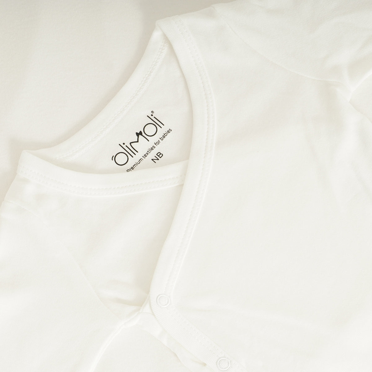 מארז שלישיית בגדי גוף אולימולי חלק לבן 0-3 | Olimoli Baby Body Suit 3 PCS