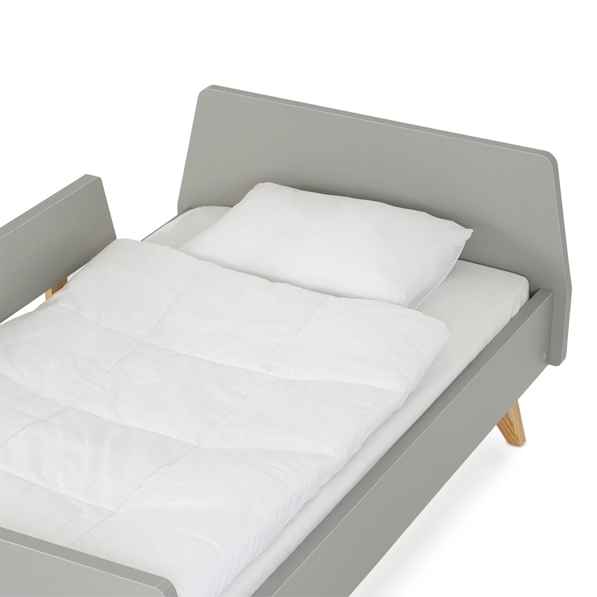 מיטת מעבר דייניז קרוליין אפור/עץ | Dainy's Caroline Toddler Bed Grey/Wood 130×70 cm