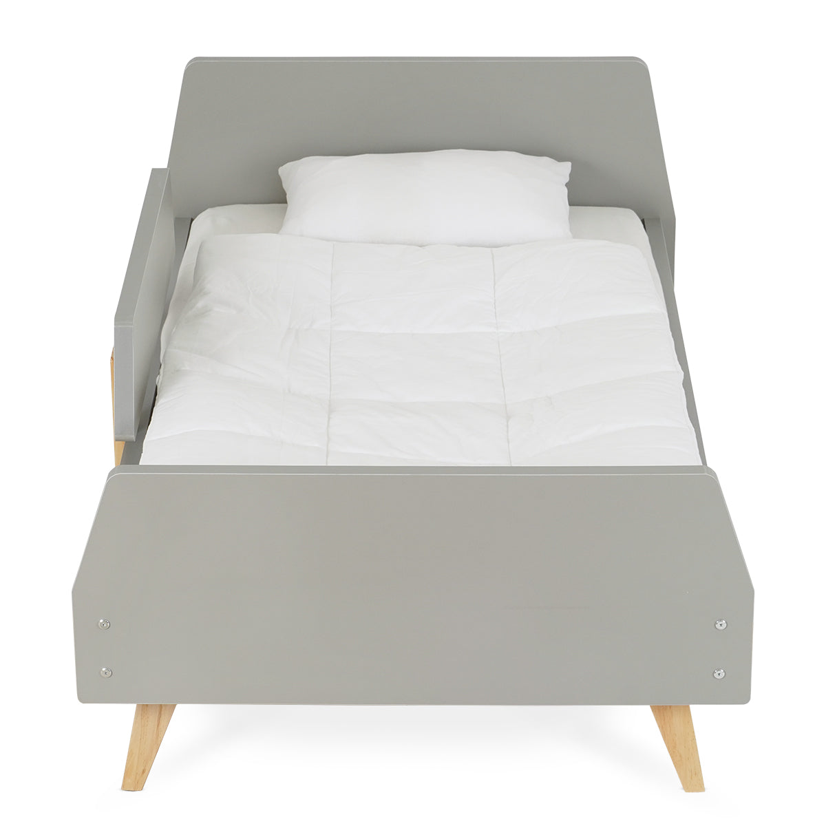 מיטת מעבר דייניז קרוליין אפור/עץ | Dainy's Caroline Toddler Bed Grey/Wood 130×70 cm