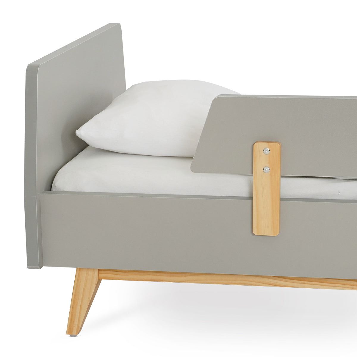 מיטת מעבר דייניז קרוליין אפור/עץ | Dainy's Caroline Toddler Bed Grey/Wood 130×70 cm