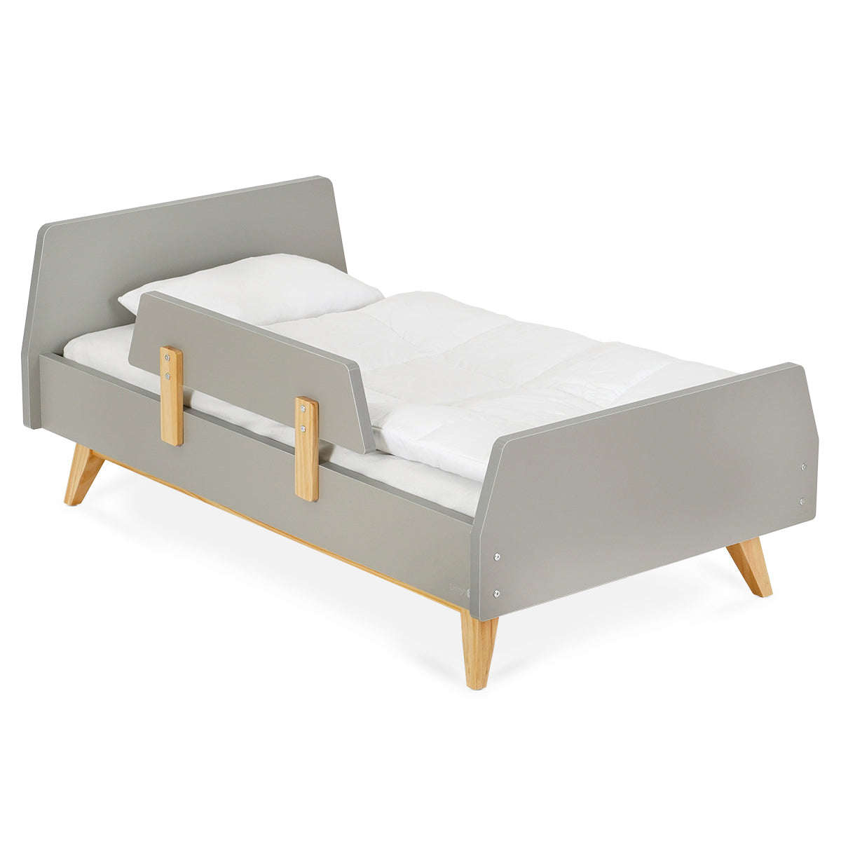 מיטת מעבר דייניז קרוליין אפור/עץ | Dainy's Caroline Toddler Bed Grey/Wood 130×70 cm