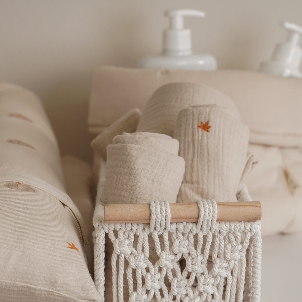 זוג חיתולי S טטרה אולימולי ליין דלעת | Olimoli Pumpkin Mood 2 Small Swaddle 60X60 cm