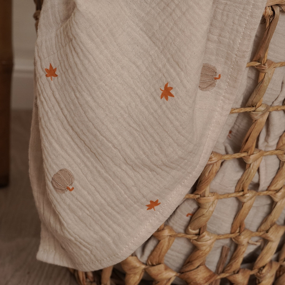 זוג חיתולי S טטרה אולימולי ליין דלעת | Olimoli Pumpkin Mood 2 Small Swaddle 60X60 cm