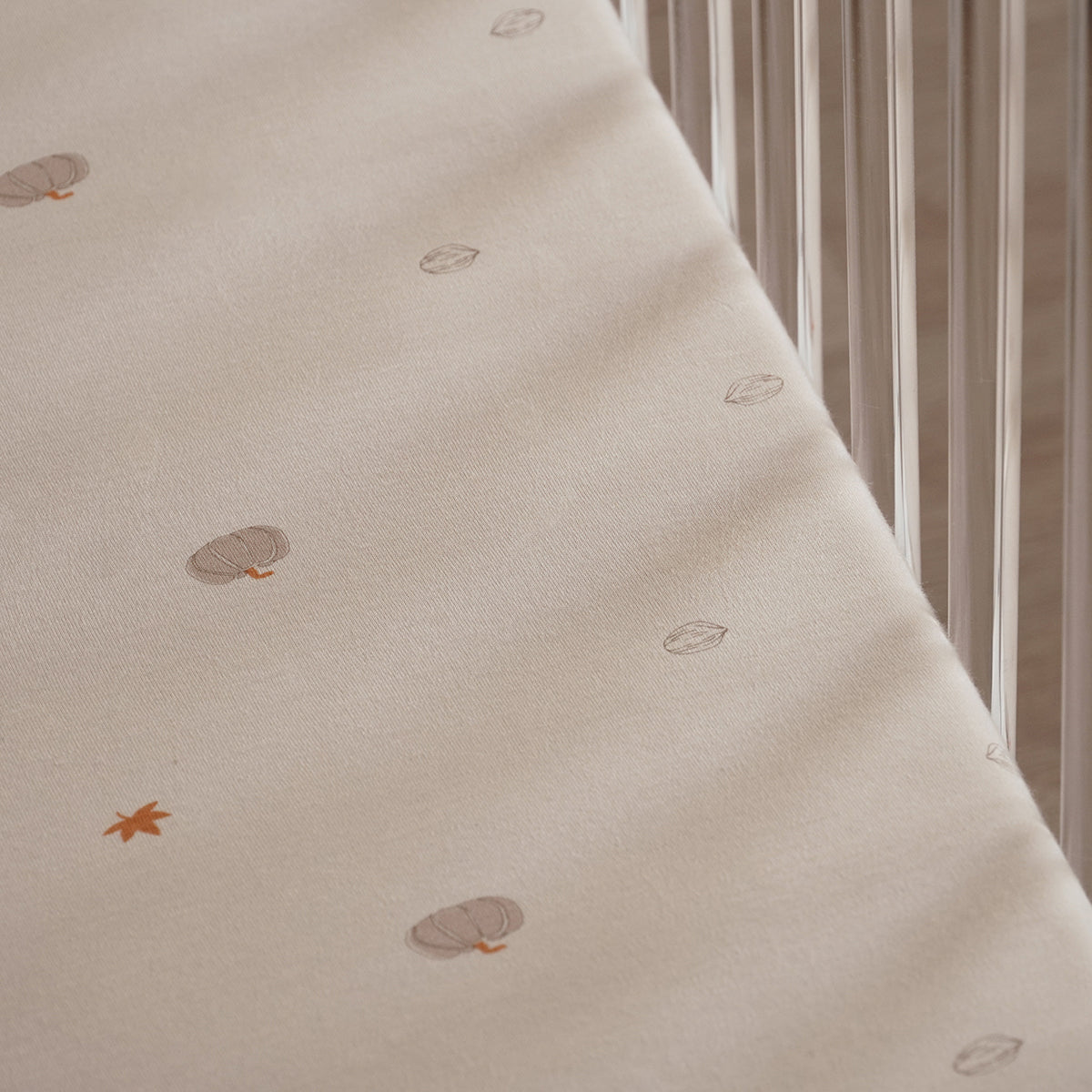 סדין מיטה אולימולי ליין דלעת | Olimoli Pumpkin Mood Baby Bed Sheet 135X80 cm