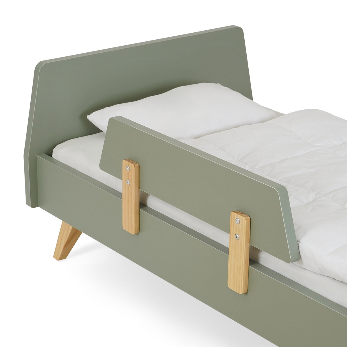 מיטת מעבר דייניז קרוליין ירוק/עץ | Dainy's Caroline Toddler Bed Green/Wood 130×70 cm