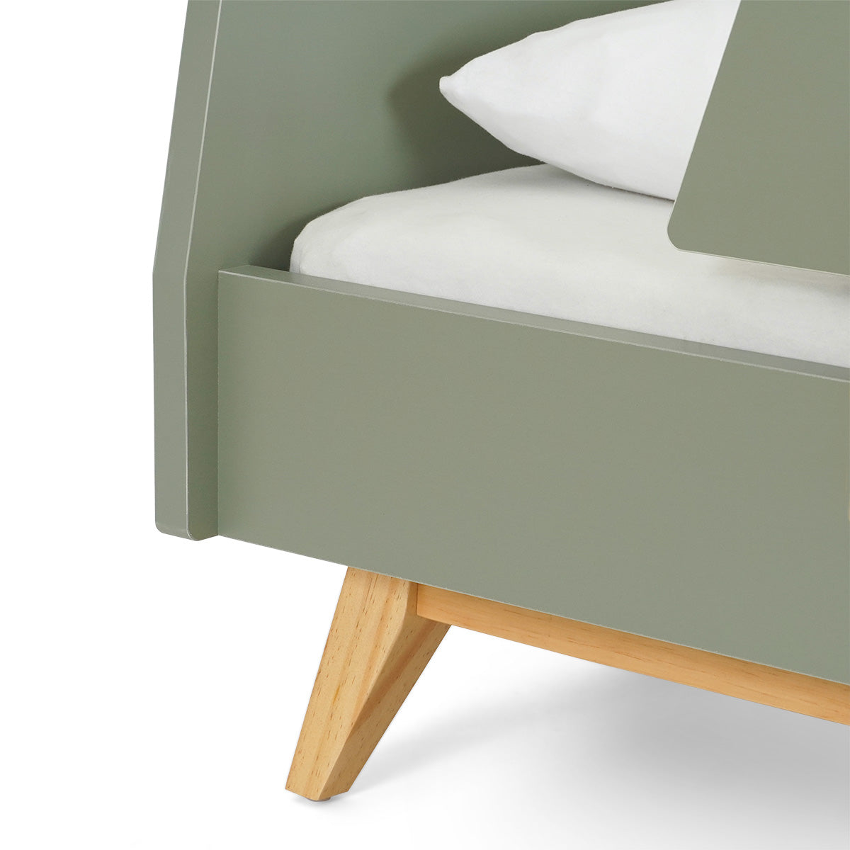 מיטת מעבר דייניז קרוליין ירוק/עץ | Dainy's Caroline Toddler Bed Green/Wood 130×70 cm