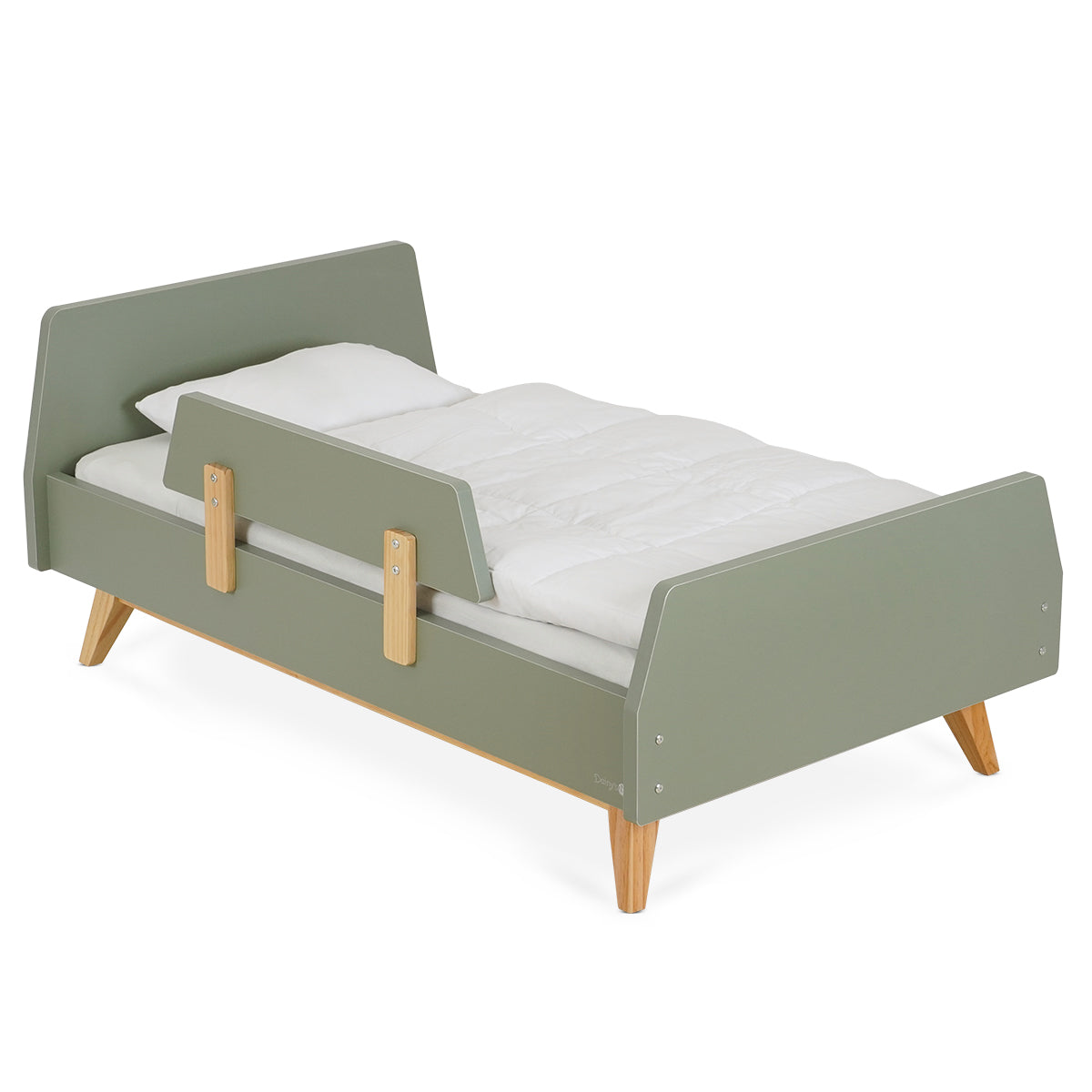 מיטת מעבר דייניז קרוליין ירוק/עץ | Dainy's Caroline Toddler Bed Green/Wood 130×70 cm