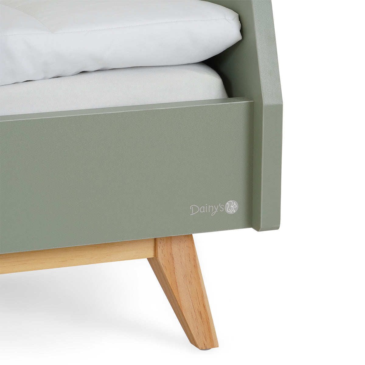 מיטת מעבר דייניז קרוליין ירוק/עץ | Dainy's Caroline Toddler Bed Green/Wood 130×70 cm