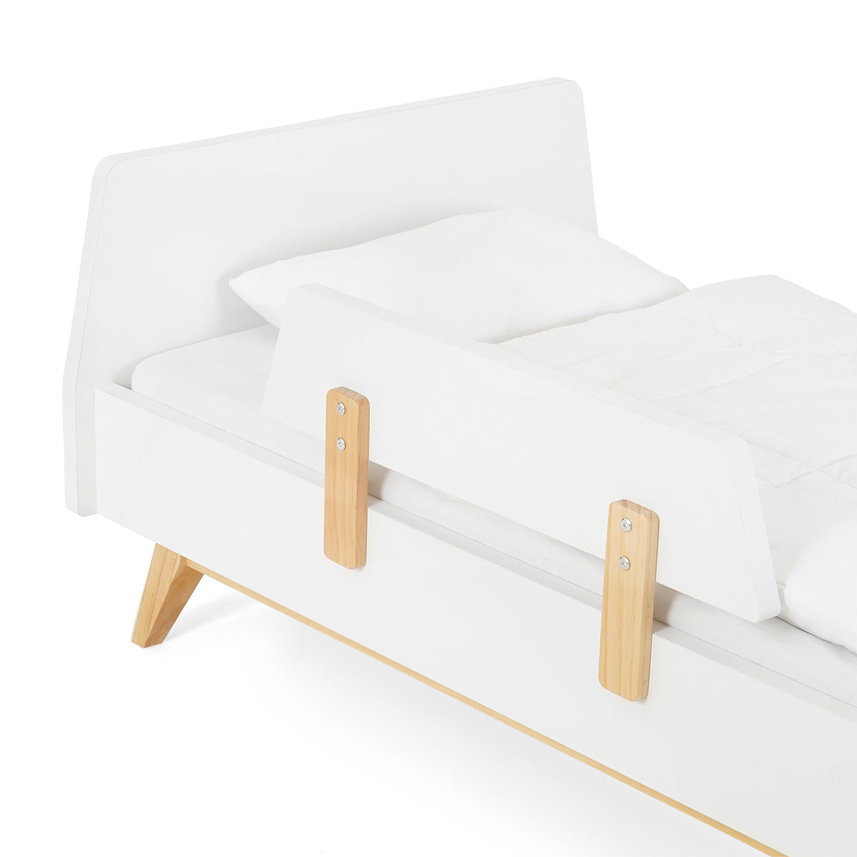 מיטת מעבר דייניז קרוליין לבן/עץ – Dainy's Caroline Toddler Bed White/Wood 130×70 cm