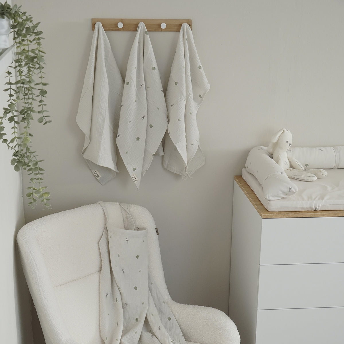 חיתול S טטרה אולימולי ליין ארטישוק | Olimoli Artichoke Small Swaddle 60X60 cm