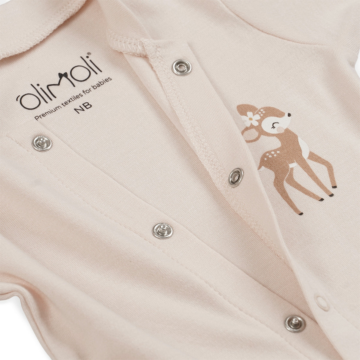 מארז זוג אוברולים אולימולי מודפס בנות NB | Olimoli Baby Coverall 2 PCS