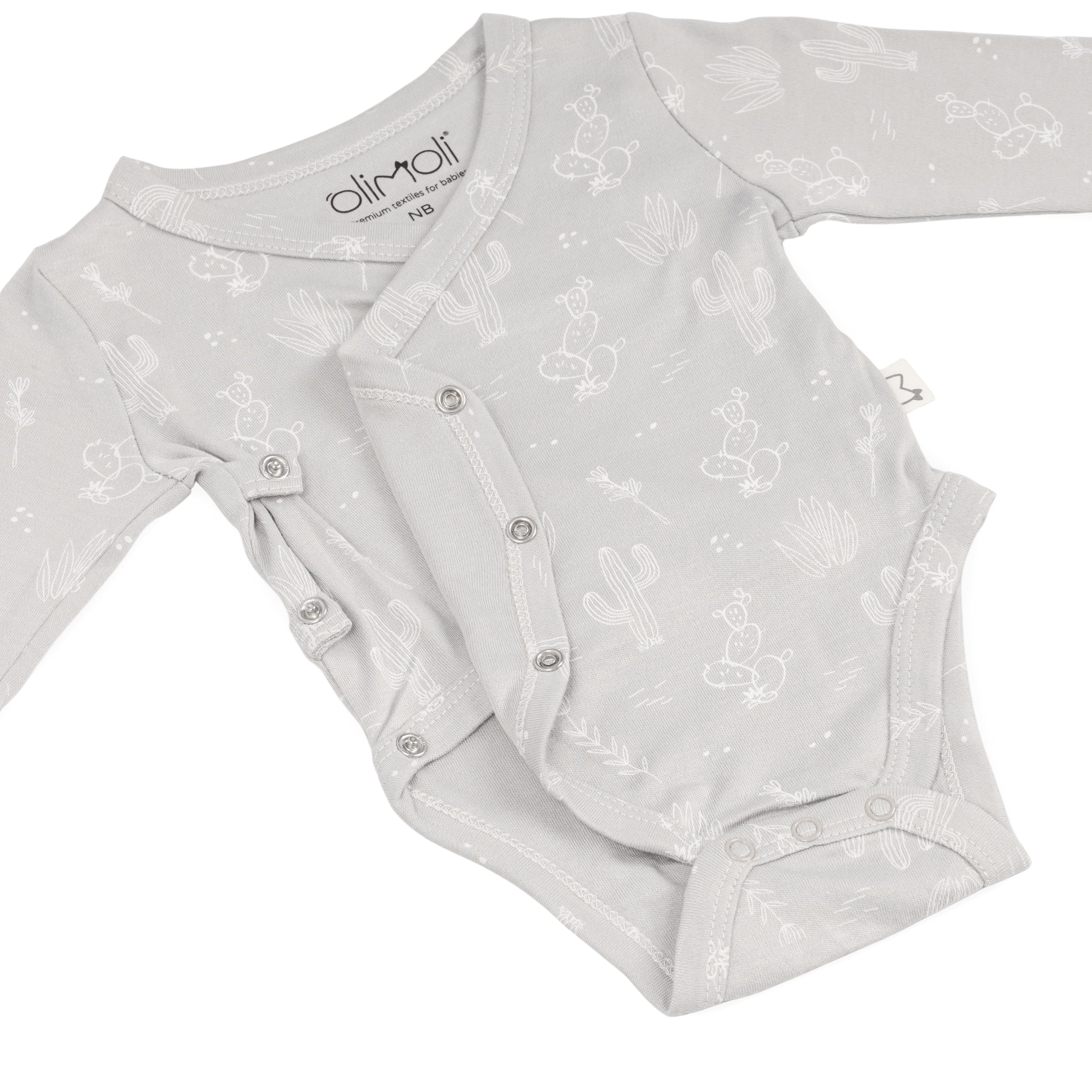 מארז זוג בגדי גוף אולימולי מודפס יוניסקס NB | Olimoli Baby Body Suit 2 PCS