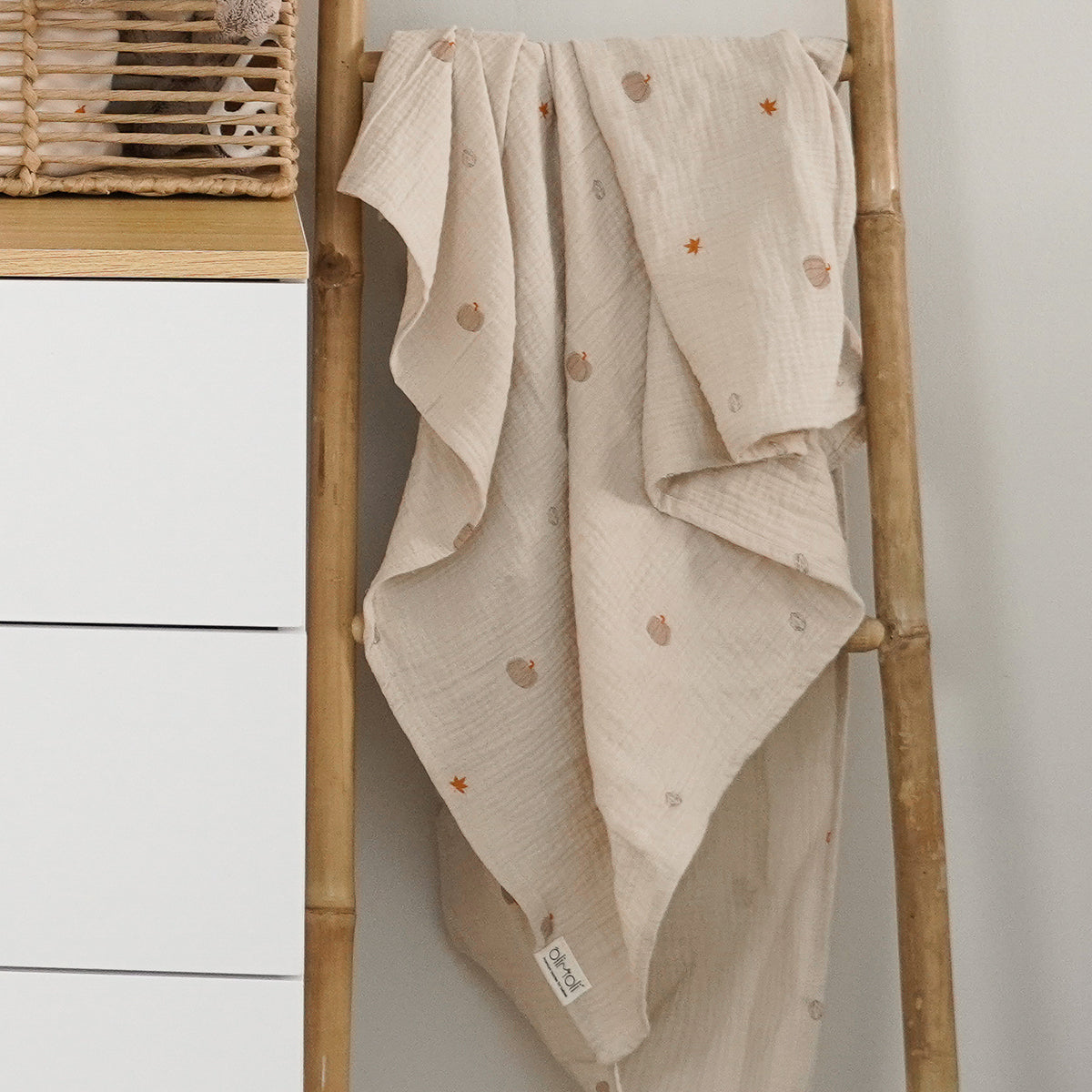 זוג חיתולי S טטרה אולימולי ליין דלעת | Olimoli Pumpkin Mood 2 Small Swaddle 60X60 cm