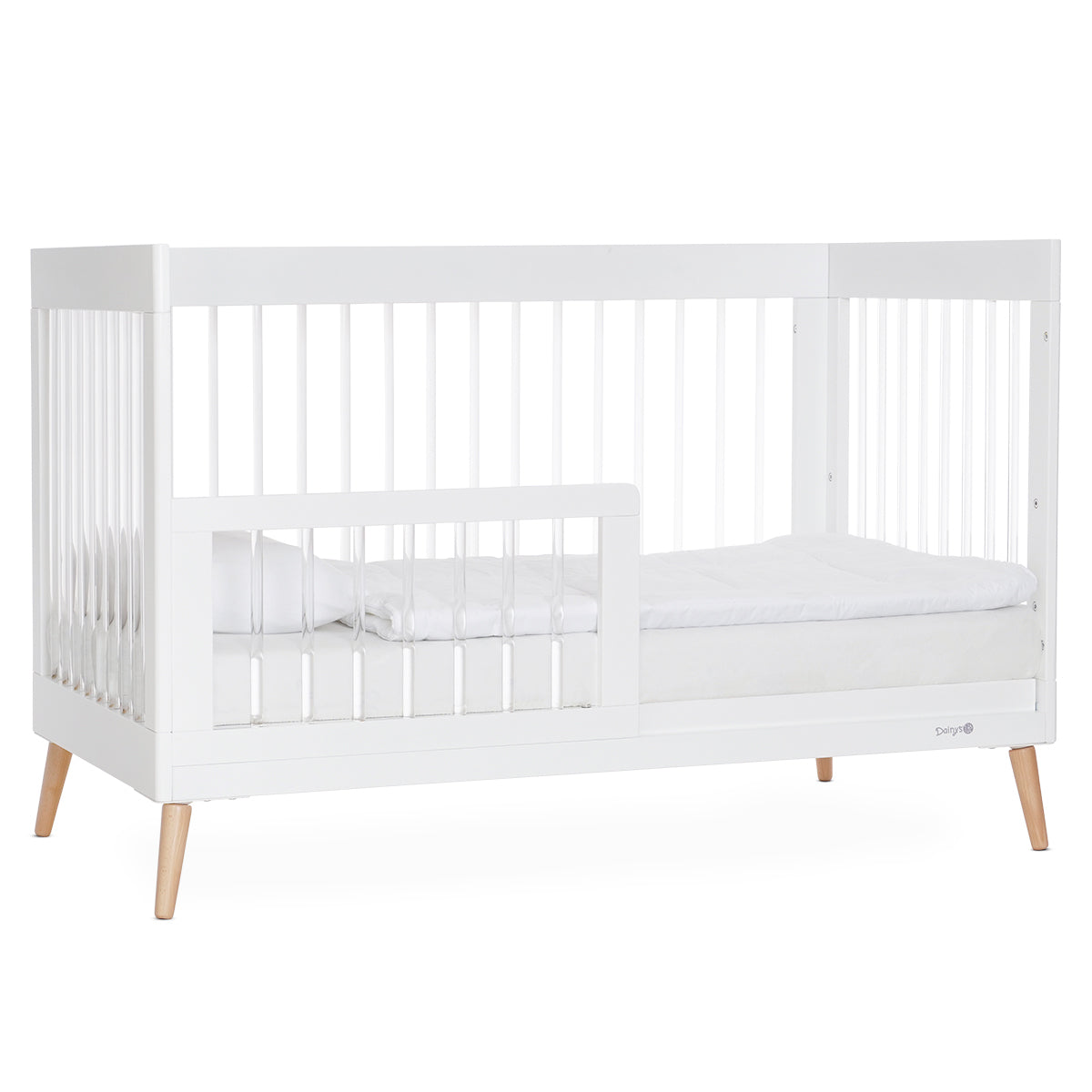 מגן למיטת תינוק דייניז אמנדה לבן/אקריל | Dainy's Bed Rail Amanda White/Acrylic