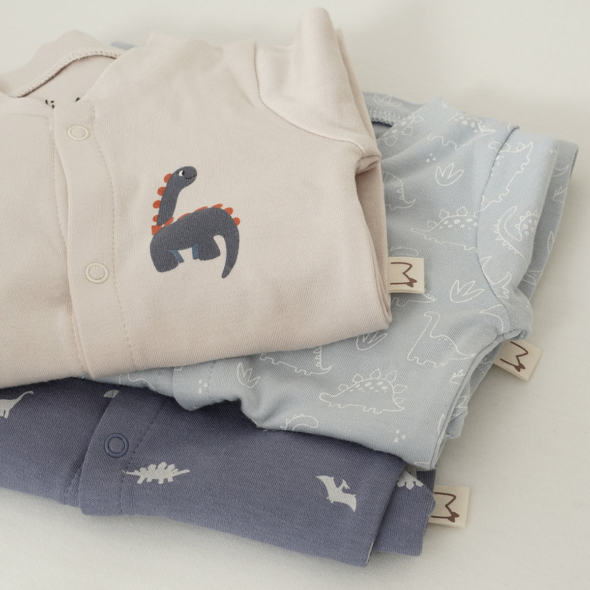 מארז שלישיית בגדי גוף אולימולי חלק בנים NB | Olimoli Baby Body Suit 3 PCS