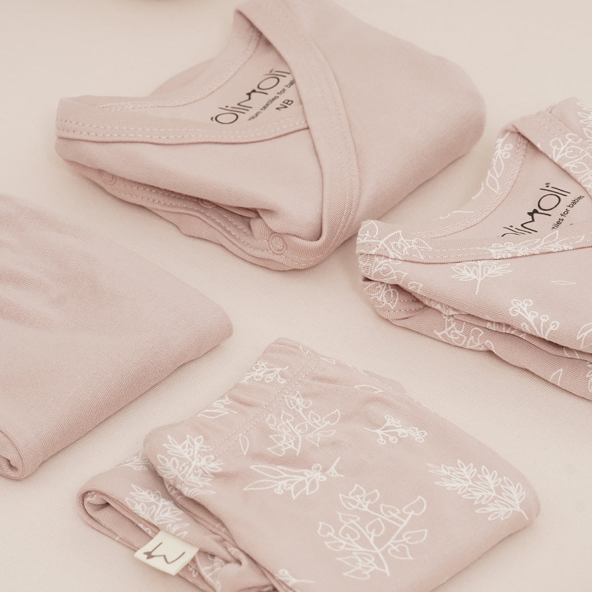 מארז זוג בגדי גוף אולימולי מודפס בנות NB | Olimoli Baby Body Suit 2 PCS