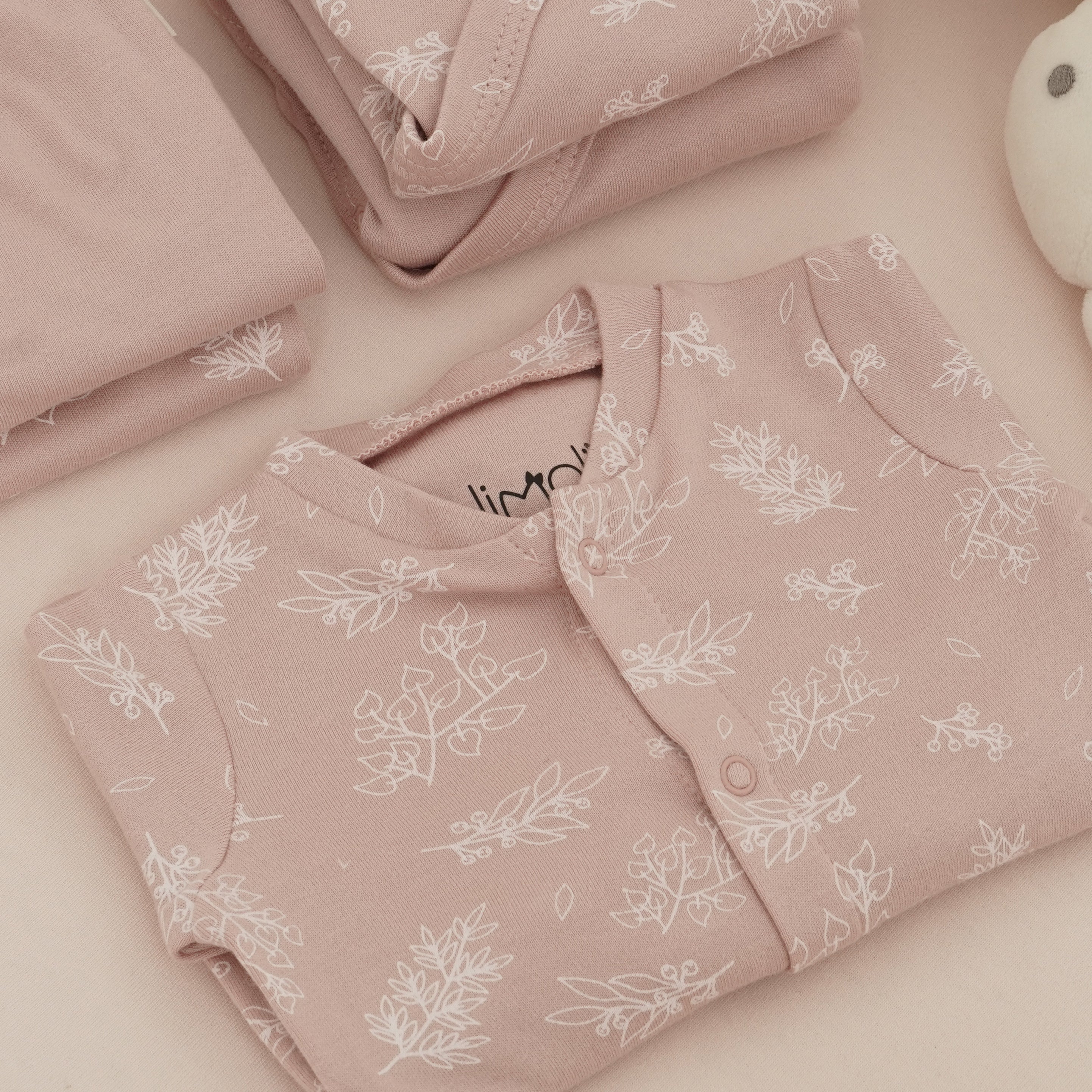 מארז זוג בגדי גוף אולימולי מודפס בנות NB | Olimoli Baby Body Suit 2 PCS