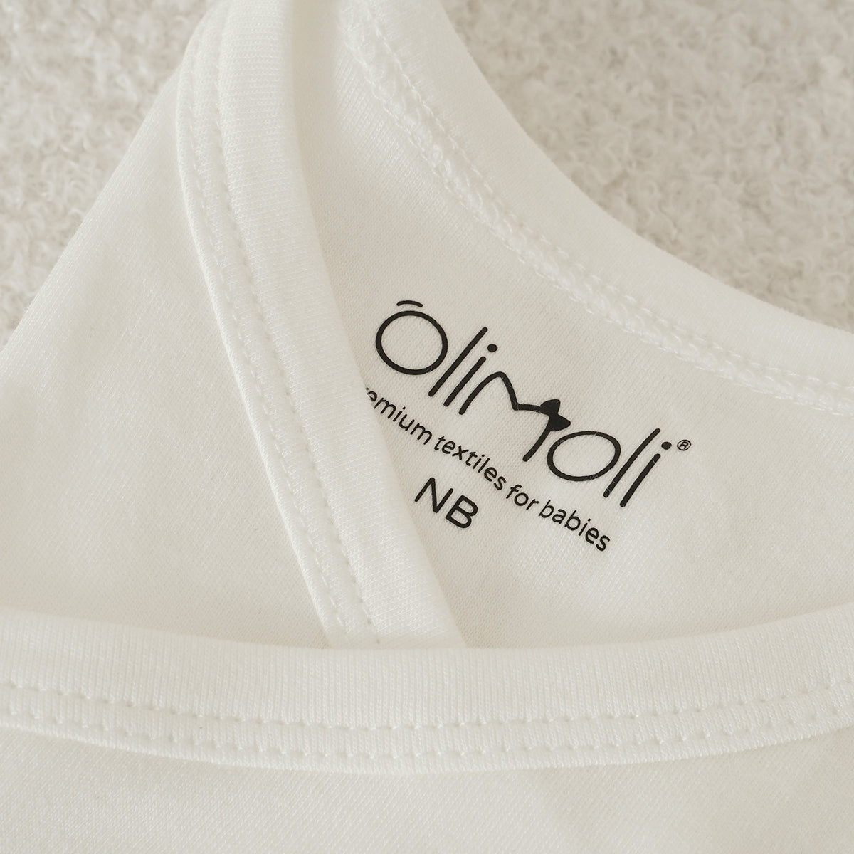 מארז שלישיית בגדי גוף אולימולי חלק לבן 0-3 | Olimoli Baby Body Suit 3 PCS