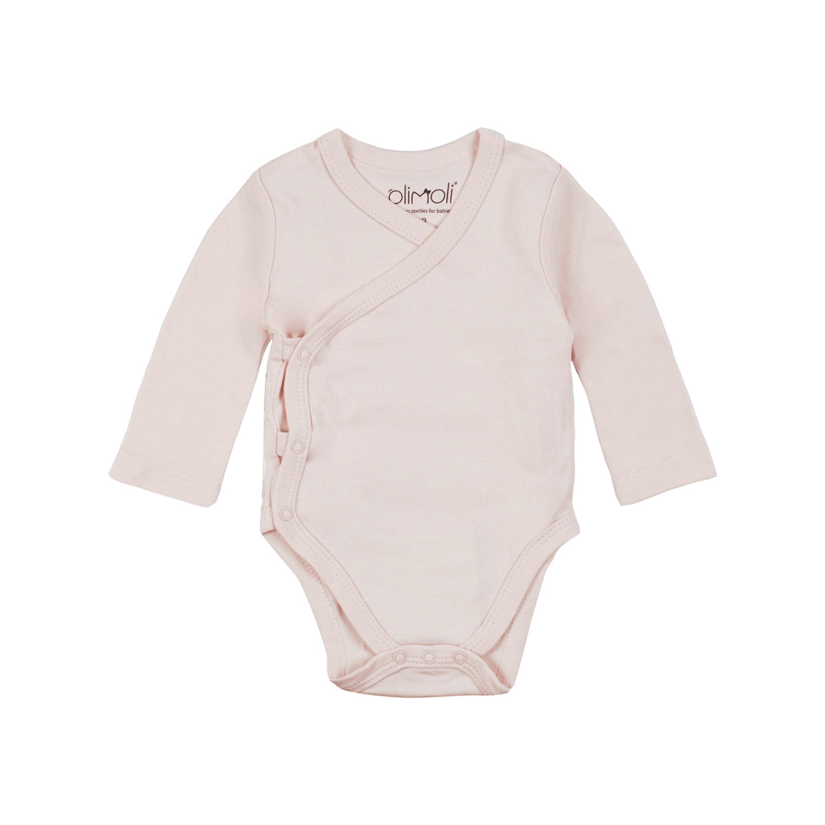 מארז שלישיית בגדי גוף אולימולי חלק בנות 0-3 | Olimoli Baby Body Suit 3 PCS