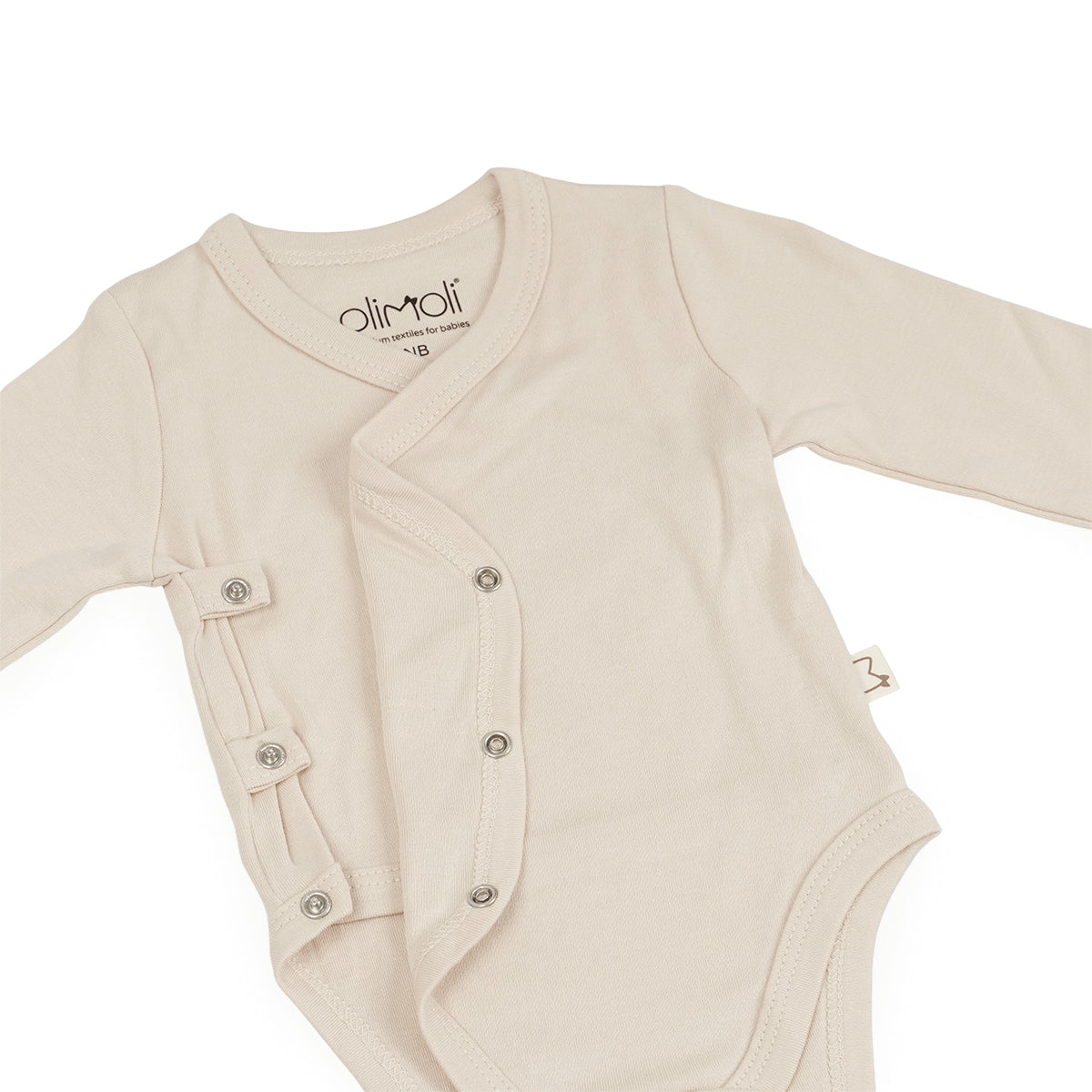 מארז שלישיית בגדי גוף אולימולי חלק בנות 0-3 | Olimoli Baby Body Suit 3 PCS