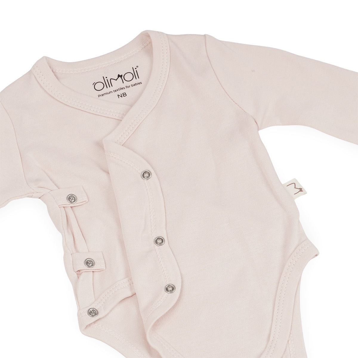 מארז שלישיית בגדי גוף אולימולי חלק בנות 0-3 | Olimoli Baby Body Suit 3 PCS