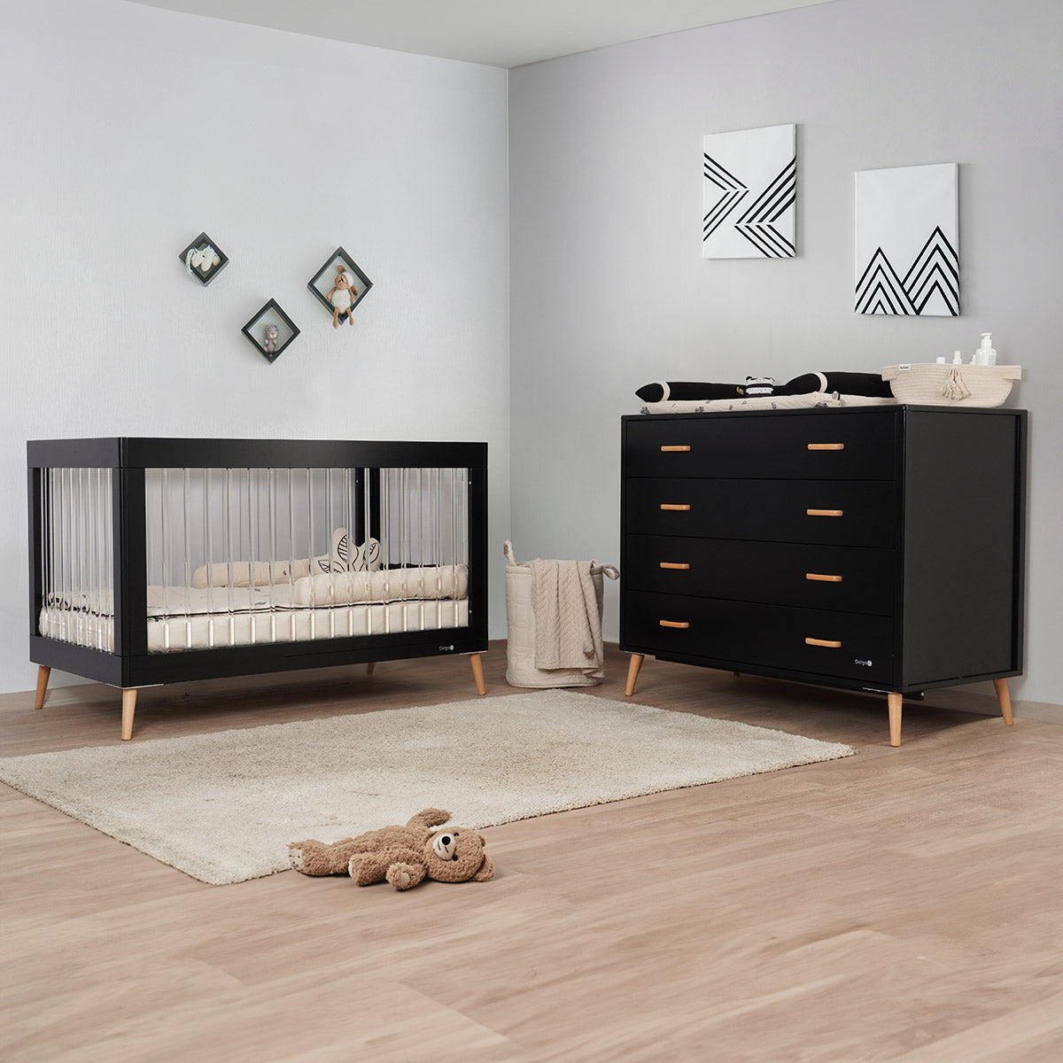 שידת אחסנה דייניז אליסון 120 ס"מ שחור/עץ | Dainy's Alison™ Dresser Black/Wood