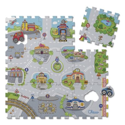 פאזל רצפה 9 חלקים עיר – Chicco Play Mat Puzzle City