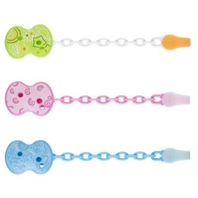 מחזיק שרשרת למוצץ – Clip with Chain Mixed