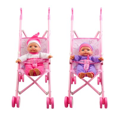 בובה רכה עם עגלת מתכת – Soft Baby With Metal Buggy