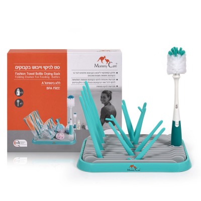 מתקן לייבוש בקבוקים + מברשת