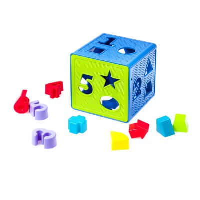 התאם צורה קוביה – 18 חלקים