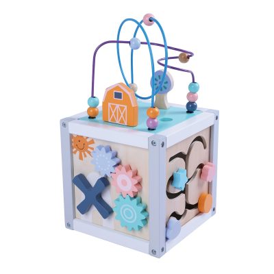 קוביית פעילות מעץ 20 ס”מ