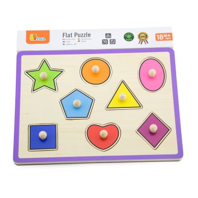 פאזל לוח עץ צורות הנדסיות