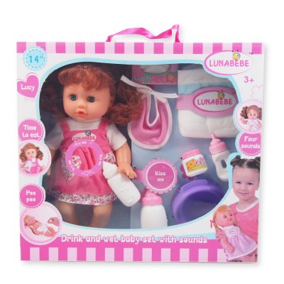בובה מדברת שותה ועושה פיפי – Drink & Wet Baby Doll With Sounds